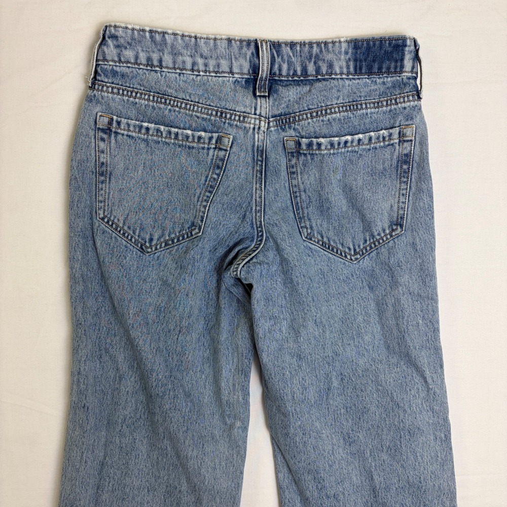 Hollister Low-Rise Baggy Jeans Light Wash Denim Wide Leg Womens 0 w25 Y2K Skater - Picture 8 of 8